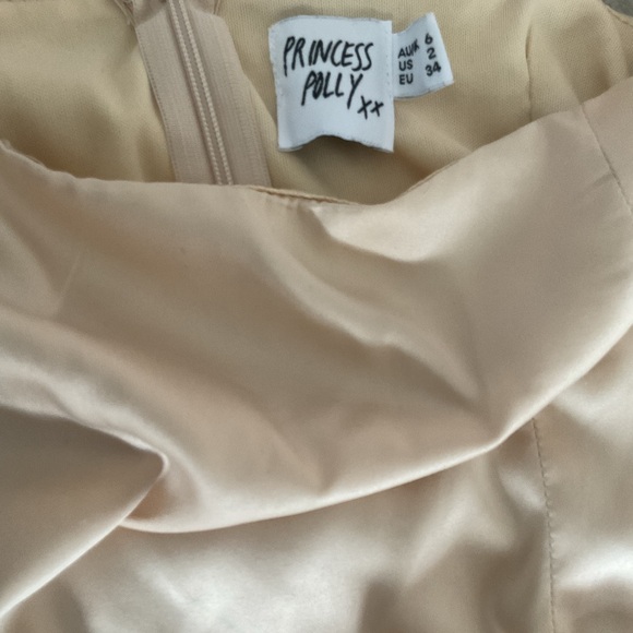 Princess Polly Cream Satin Mini Dress - Picture 4 of 5